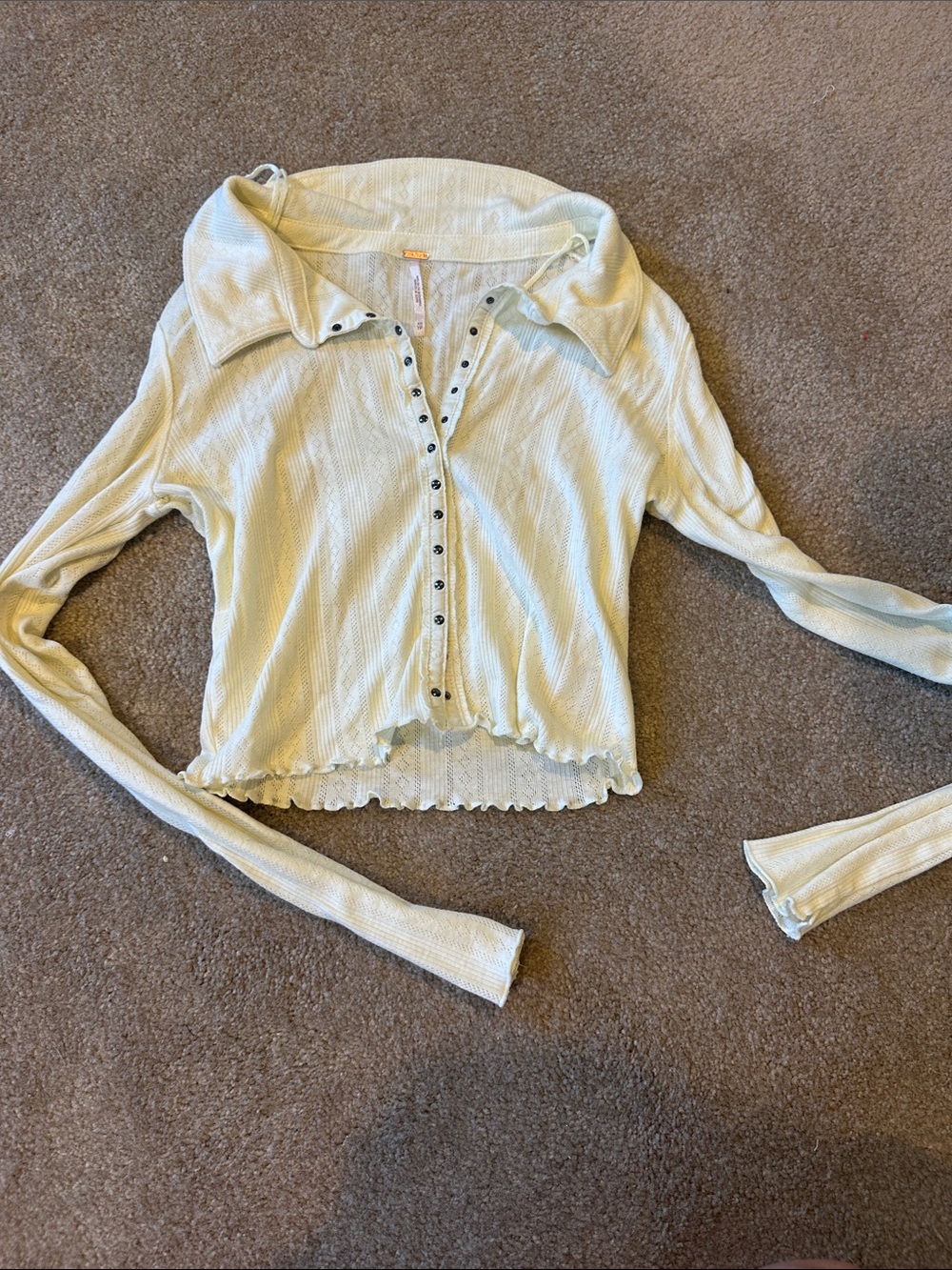 Free people collared crop top